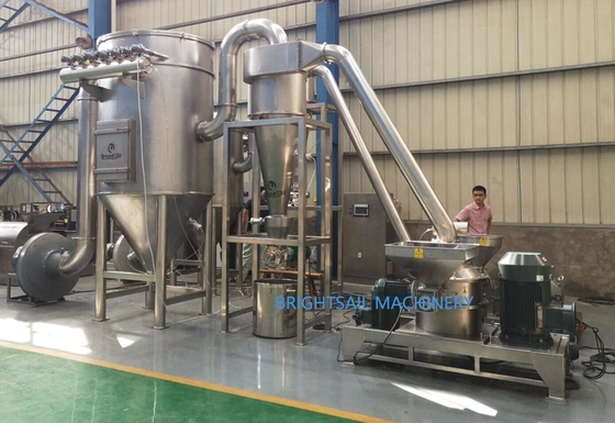स्टेनलेस स्टील रबर कणों के पाउडर मशीन SUS304 2500 जाल 100 - 4000 Kg/H